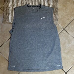 Nike Men's Heather Gray Dri-FIT Tank Top